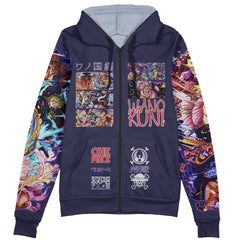 Wano Kuni One Piece Streetwear Zip Hoodie Jacket