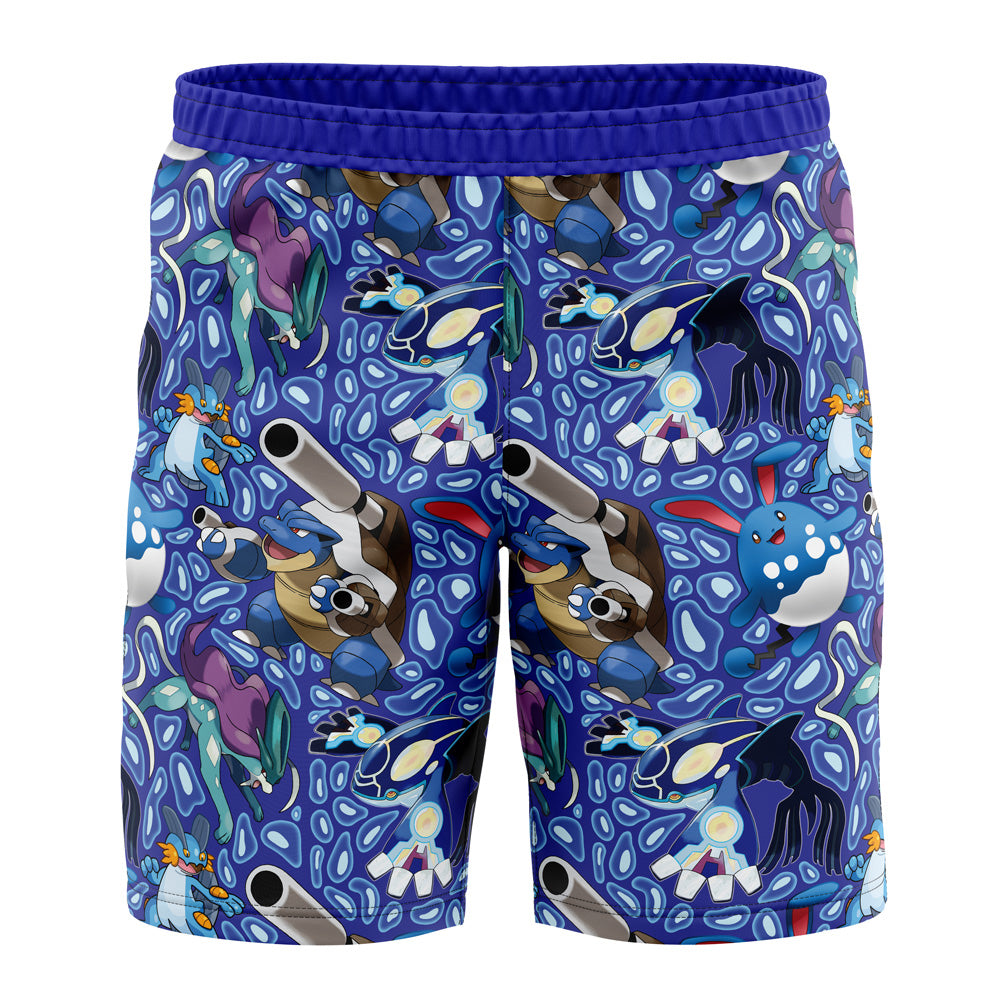 Water Type Pokemon Pokemon Board" Shorts Swim Trunks