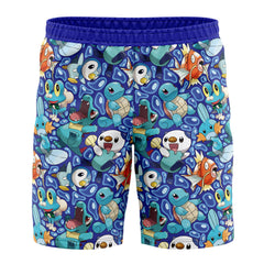 Water Type Starters Pokemon Board" Shorts Swim Trunks