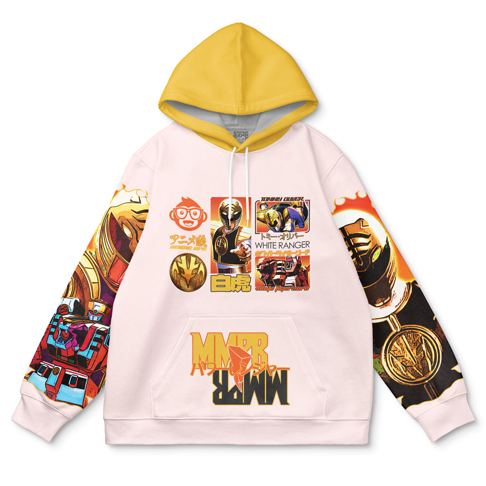 White Ranger Mighty Morphin Power Rangers Streetwear Hoodie