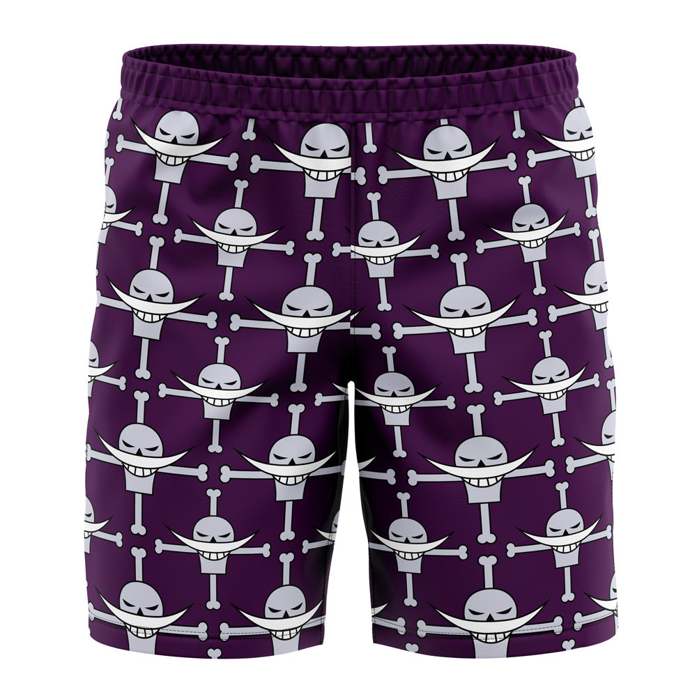 Whitebeard Jolly Roger One Piece Board" Shorts Swim Trunks