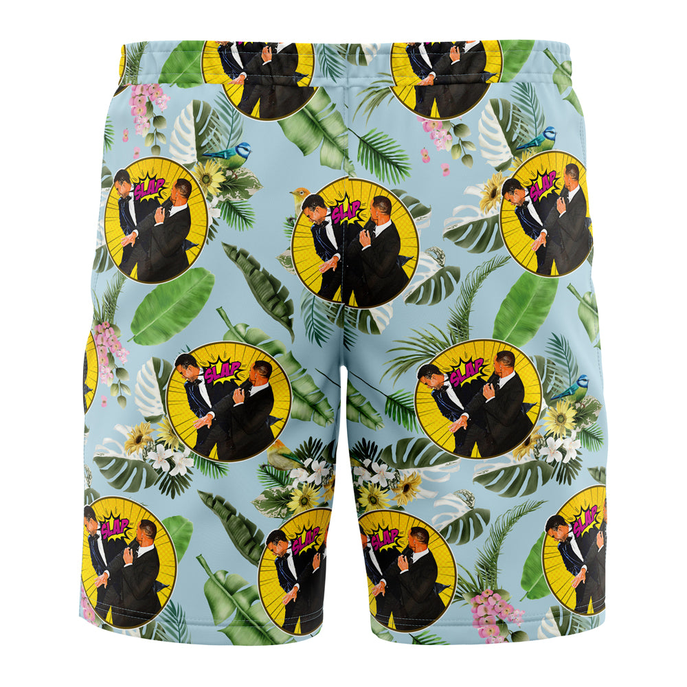 Will Smith Slaps Chris Rock Meme Board Shorts Swim Trunks