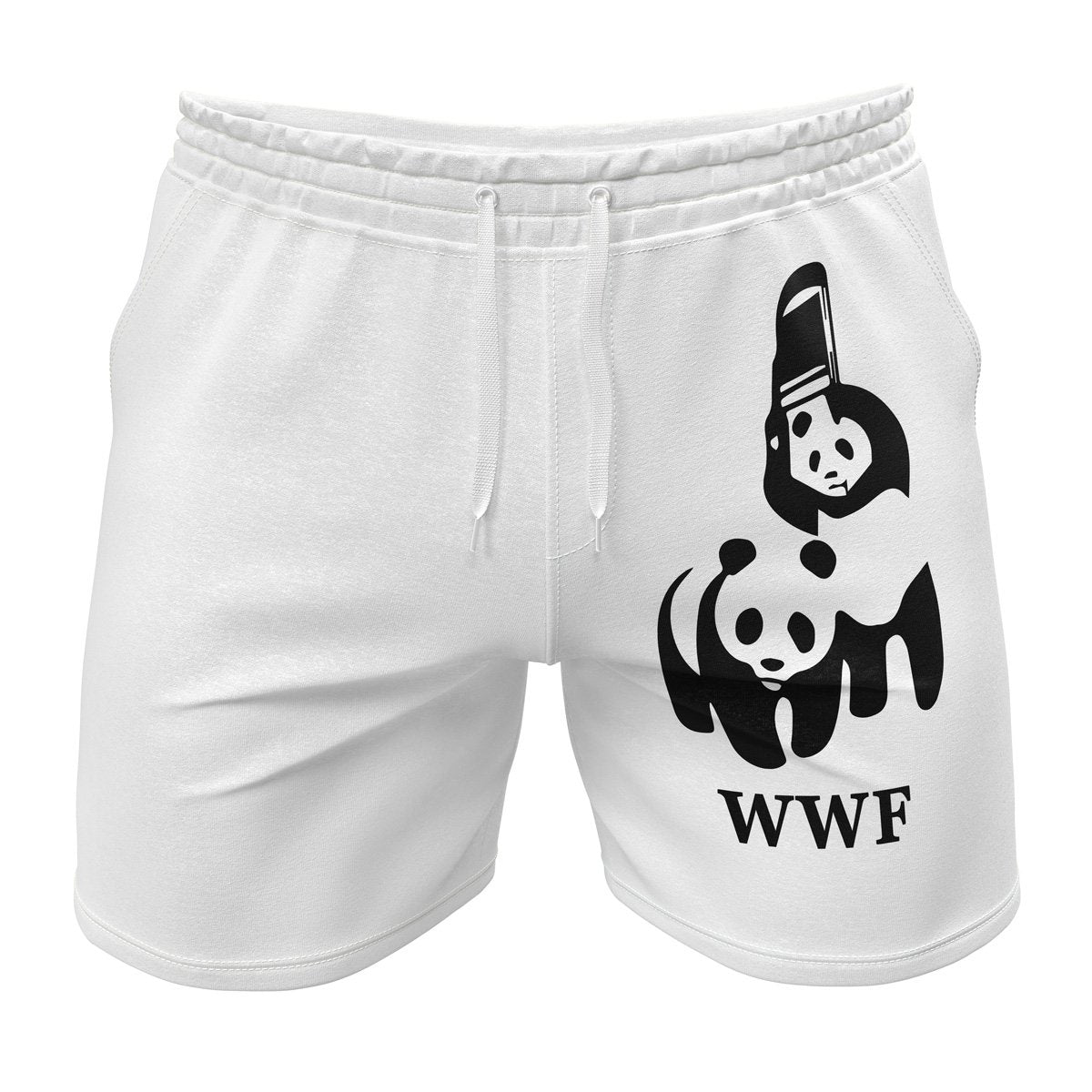 WWF Wrestling Pandas Gym Shorts