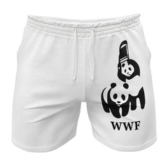 WWF Wrestling Pandas Gym Shorts