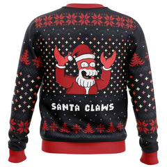 Xmas Ugly Sweater Santa Claws Zoidberg Futurama Ugly Christmas Sweater