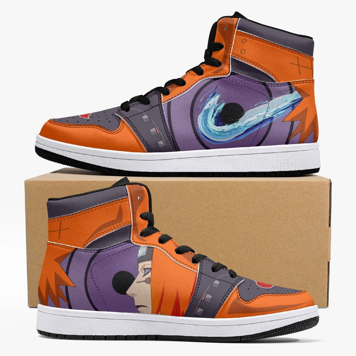 Yahiko Akatsuki Naruto Mid 1 Basketball Shoes for Kids