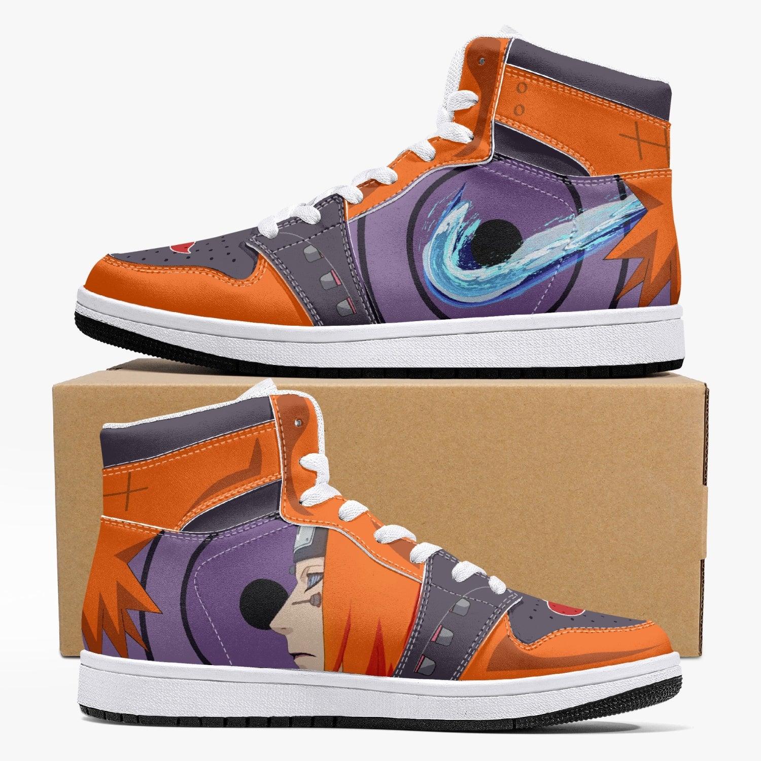 Yahiko Akatsuki Naruto Mid 1 Basketball Shoes for Kids