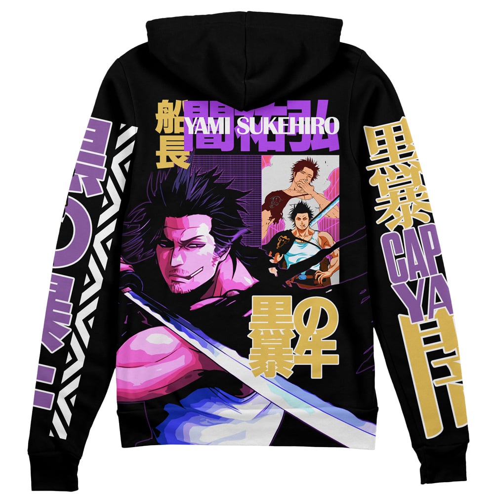 Yami Sukehiro V3 Black Clover" Streetwear Zip Hoodie Jacket