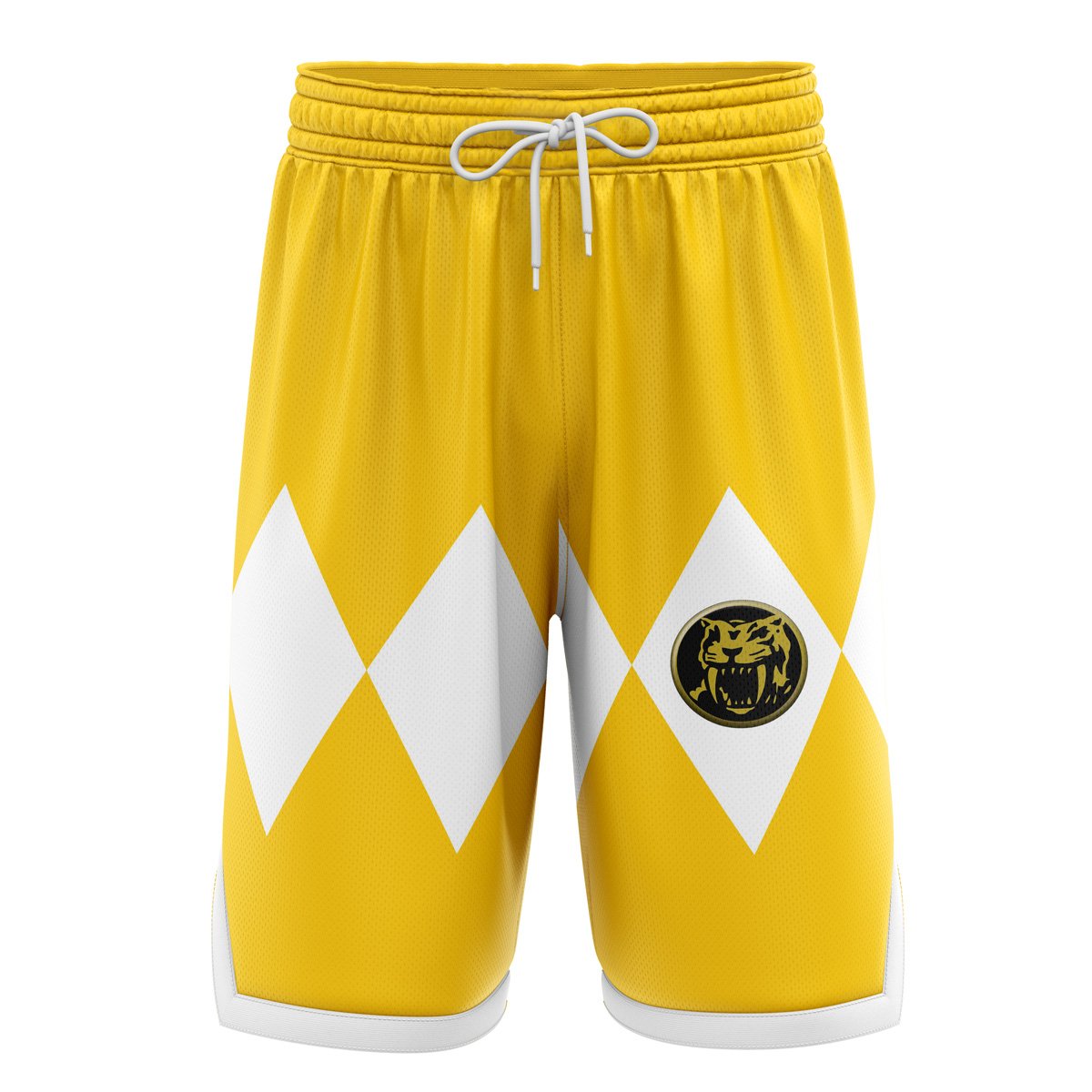 Yellow Ranger Mighty Morphin Power Rangers Basketball Shorts