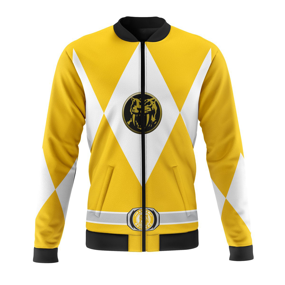 Yellow Ranger Mighty Morphin Power Rangers" Casual Bomber Jacket