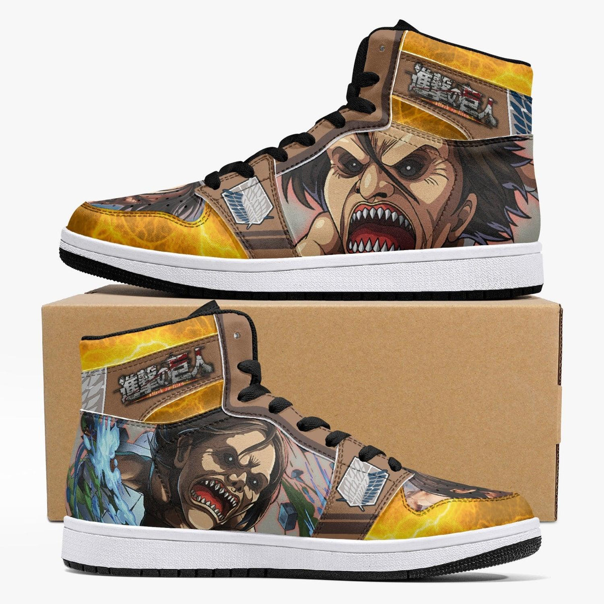 Ymir Jaw Titan Attack on Titan Mid 1 Basketball Shoes for Kids