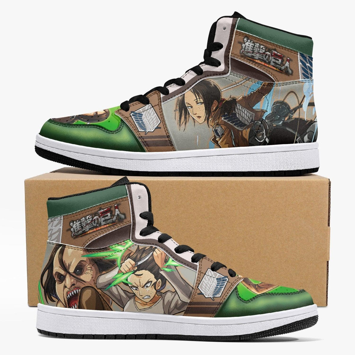 Ymir Revelation Attack on Titan Mid 1 Basketball Shoes for Kids