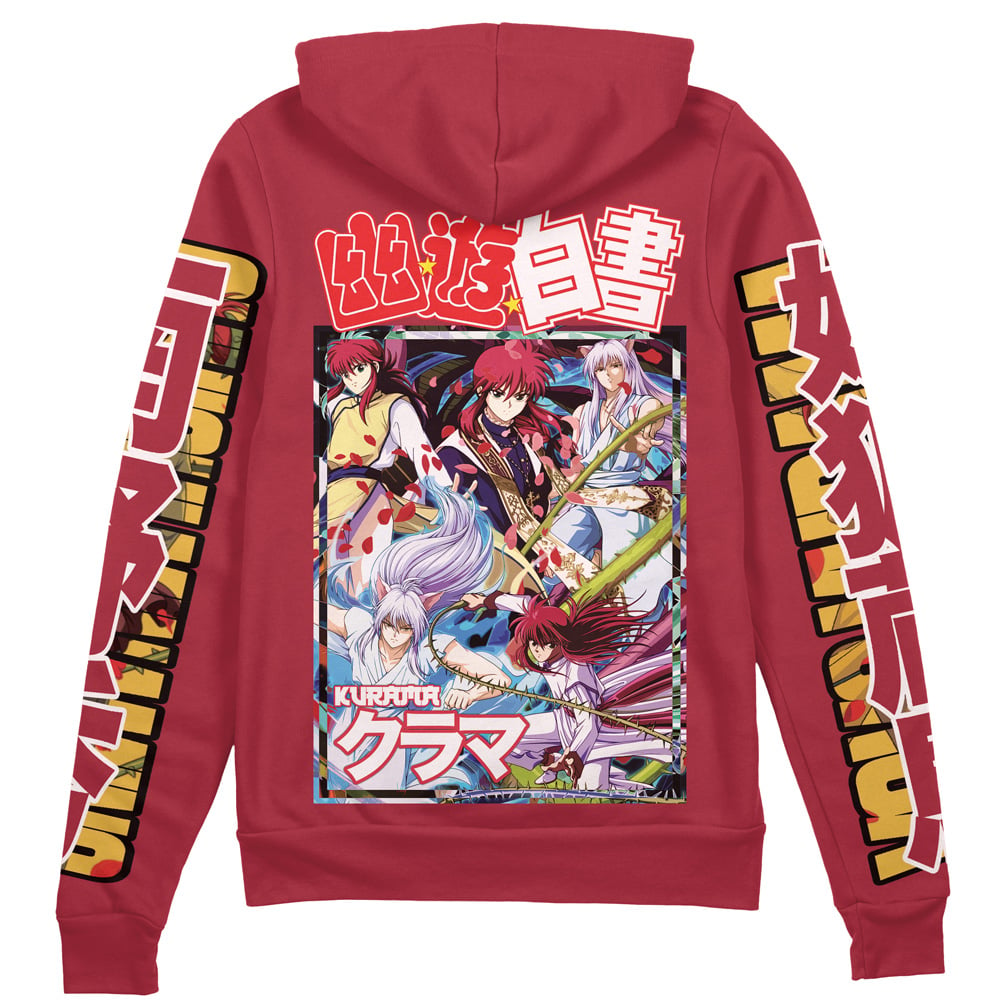 Yoko Kurama Yuyu Hakusho" Streetwear Zip Hoodie Jacket