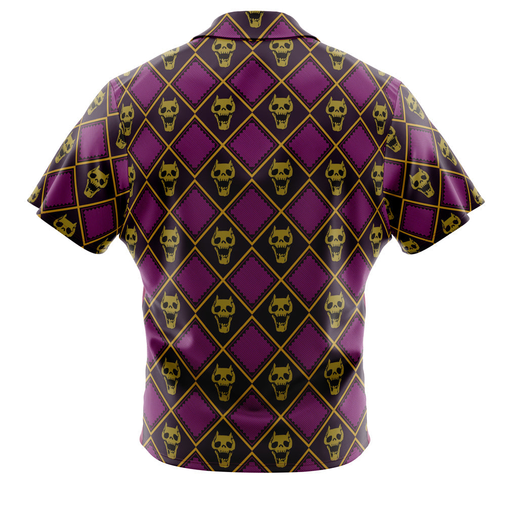 Yoshikage Kira Killer Queen Jojo's Bizarre Adventure Button Up Hawaiian Shirt