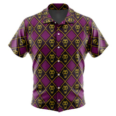 Yoshikage Kira Killer Queen Jojo's Bizarre Adventure Button Up Hawaiian Shirt