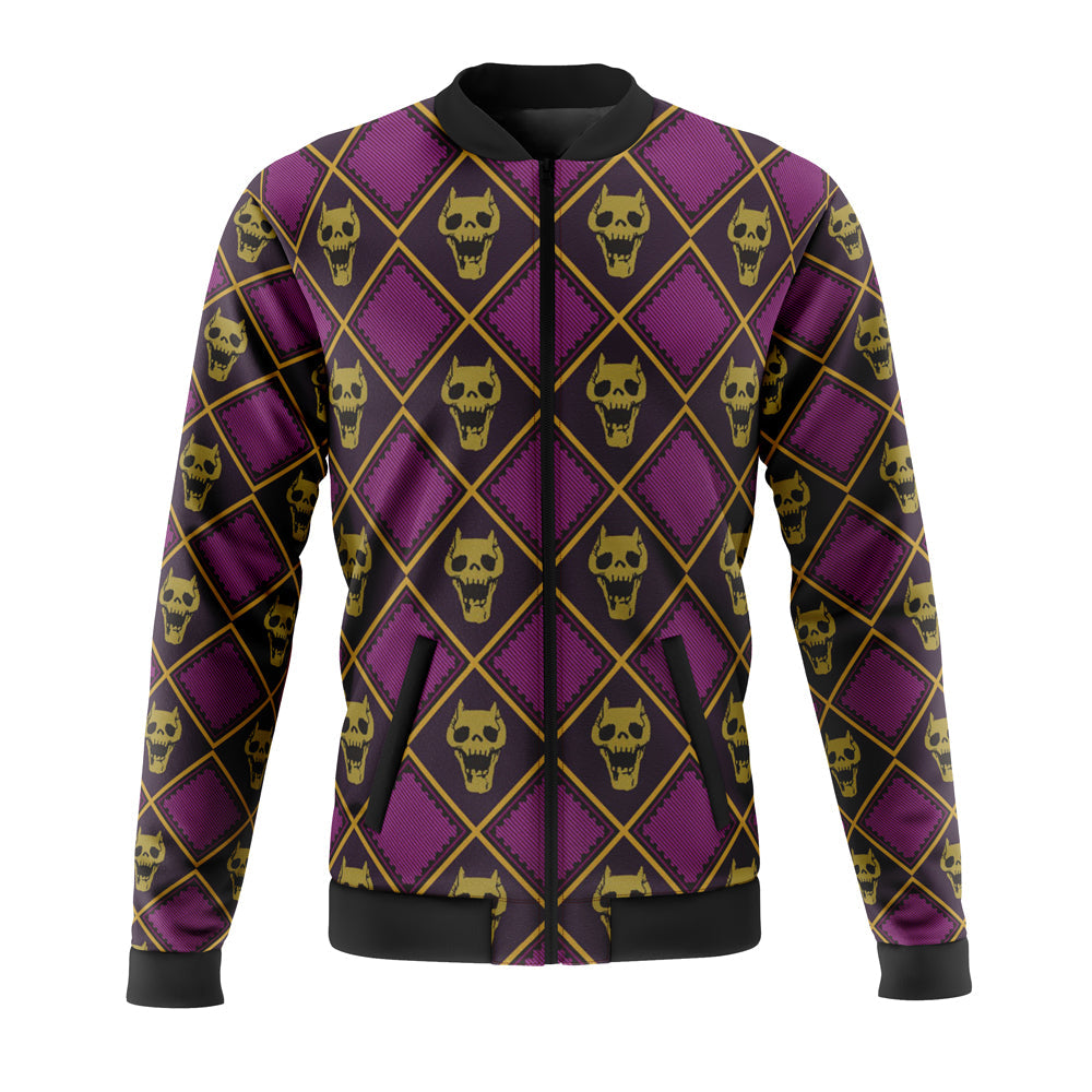 Yoshikage Kira Killer Queen Jojo's Bizarre Adventure Quilted Bomber Jacket