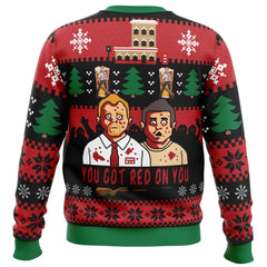 You've Got red On You Shaun of the Dead Ugly Christmas Sweater