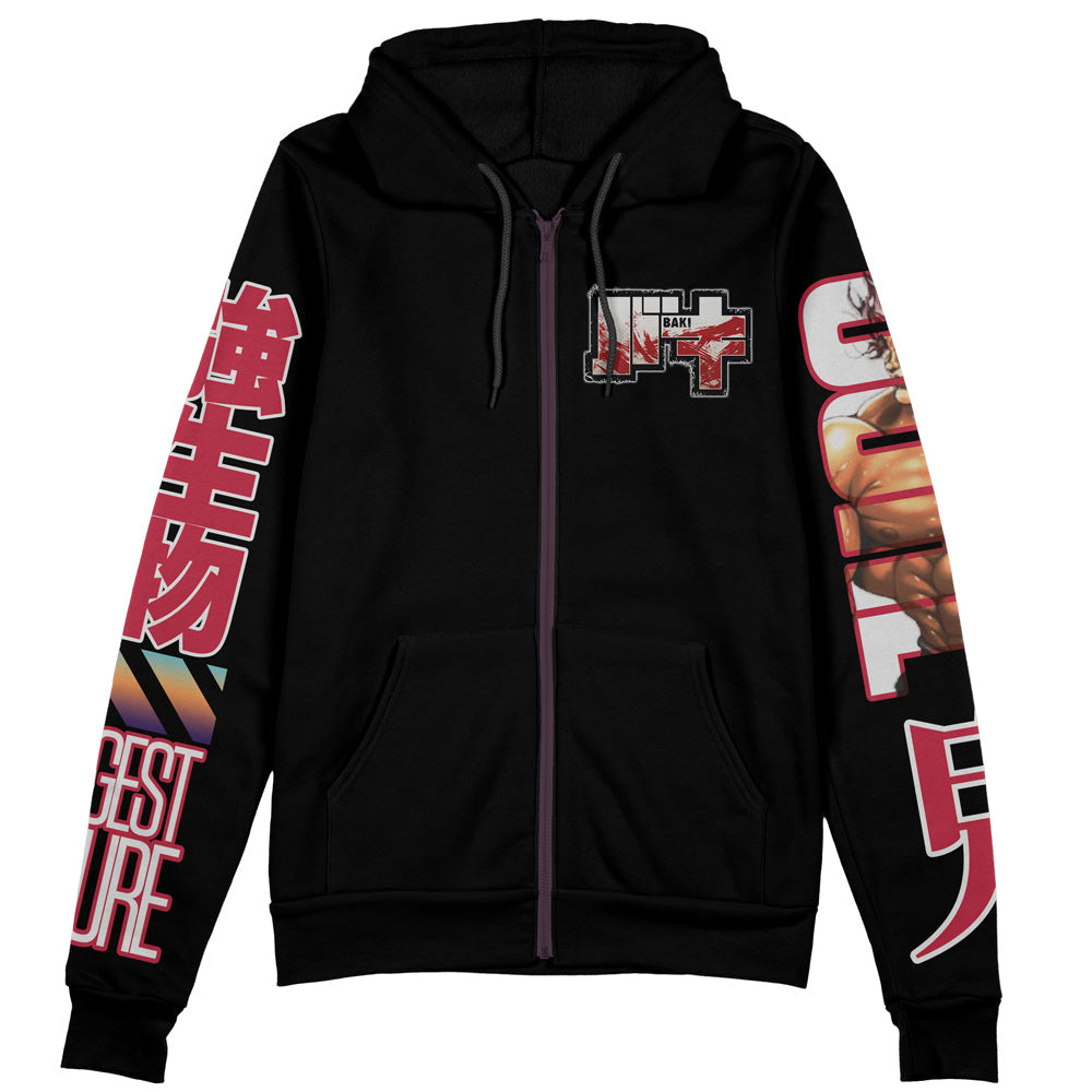 Yuujirou Hanma Baki Streetwear Zip Hoodie Jacket