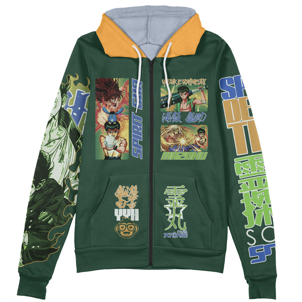 Yusuke Urameshi V4 Yuyu Hakusho Streetwear Zip Hoodie Jacket