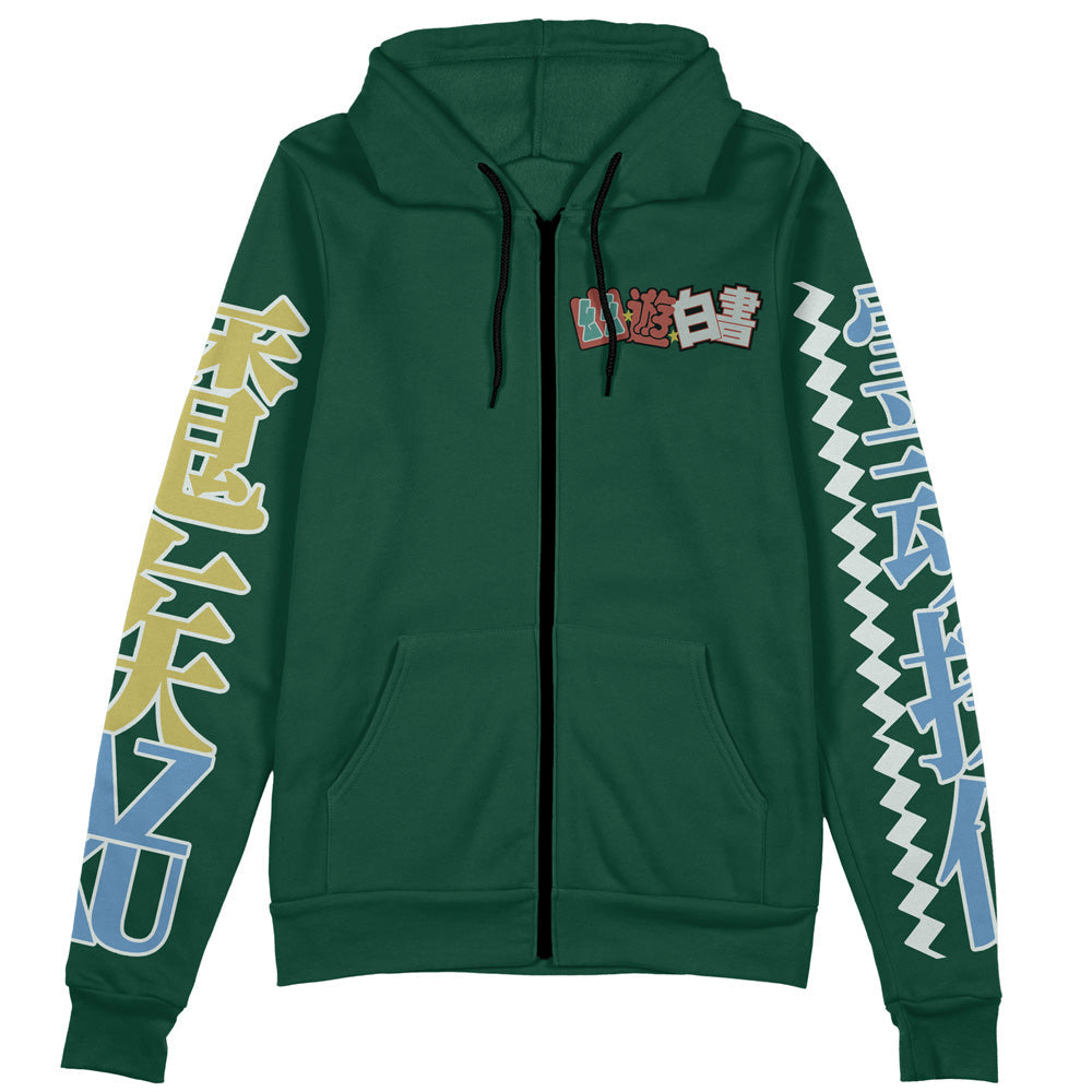 Yusuke Urameshi V2 Yuyu Hakusho Streetwear Zip Hoodie Jacket