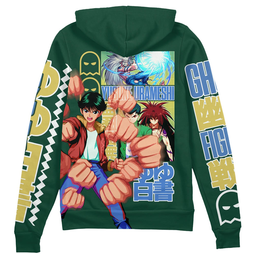 Yusuke Urameshi V3 Yuyu Hakusho" Streetwear Zip Hoodie Jacket