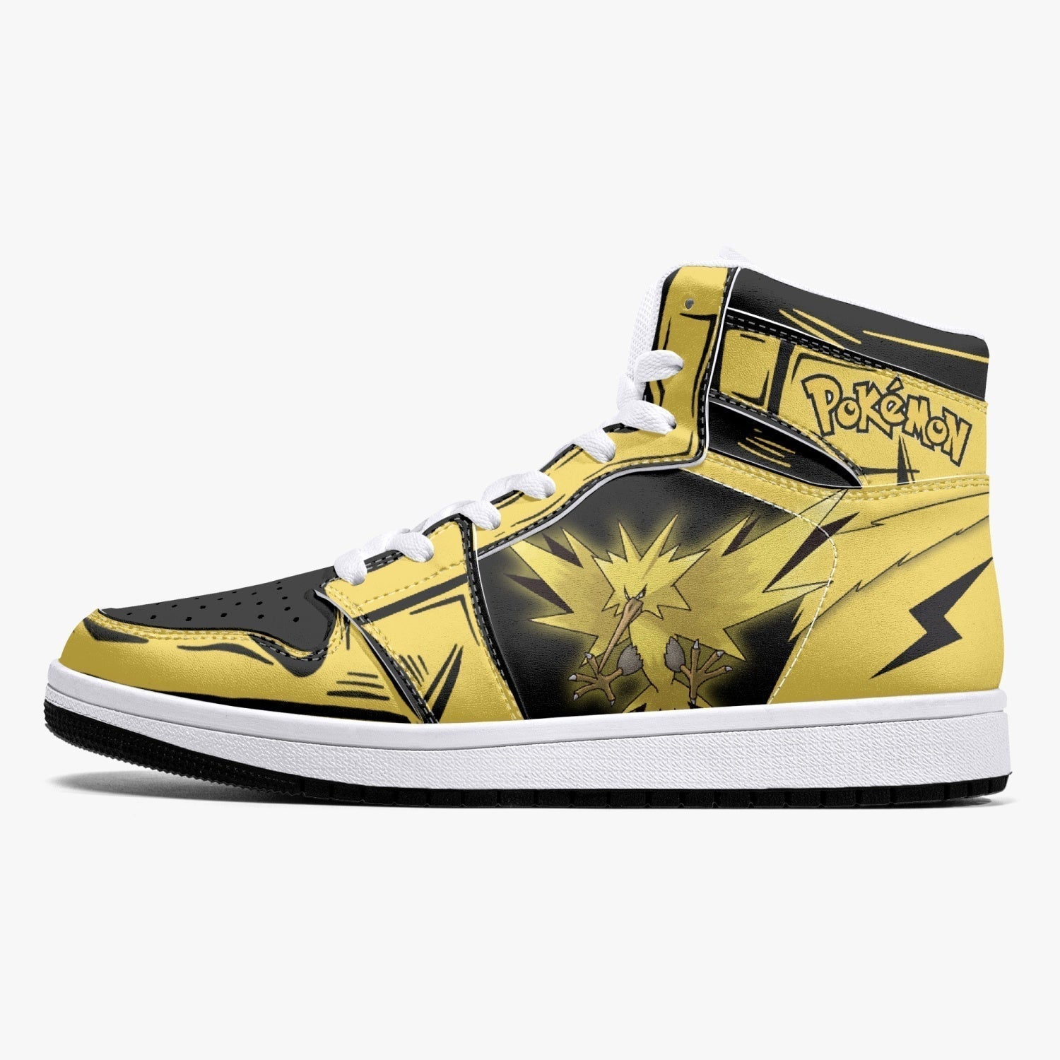 Zapdos Pokemon Mid 1 Basketball Shoes