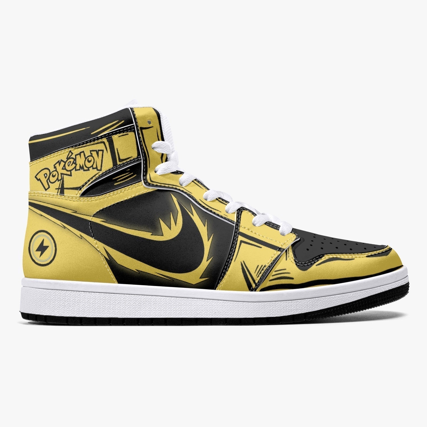 Zapdos Pokemon Mid 1 Basketball Shoes