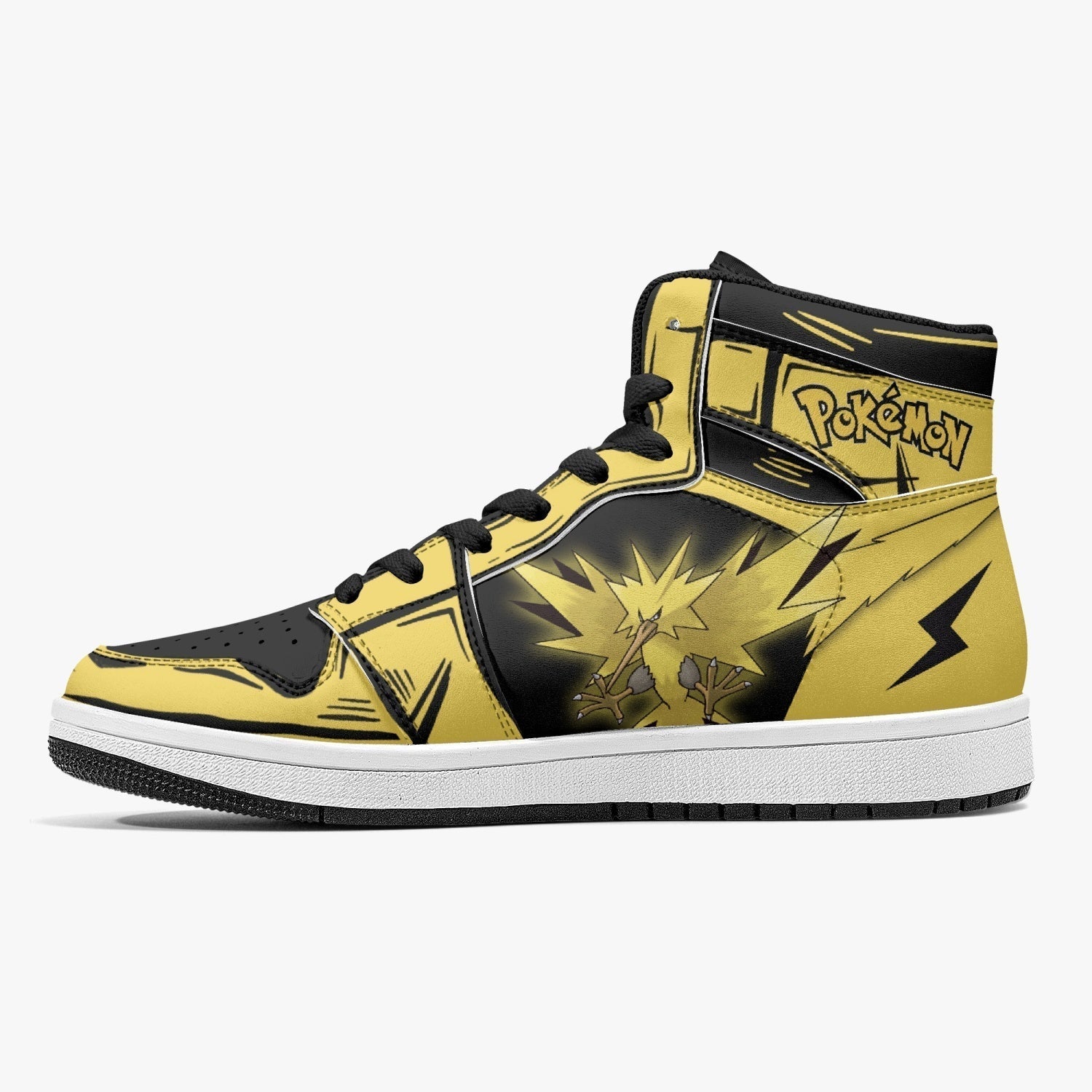 Zapdos Pokemon Mid 1 Basketball Shoes