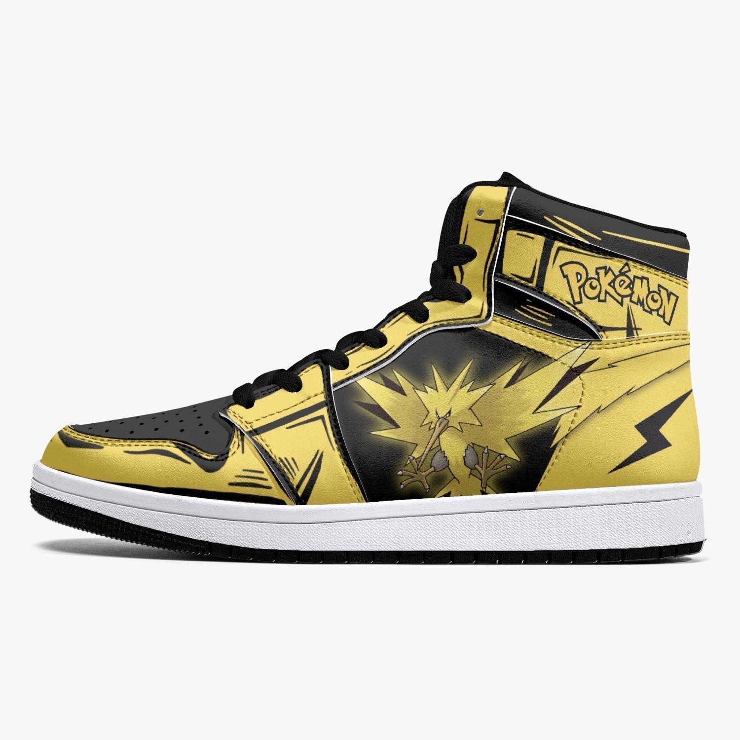 Zapdos Pokemon Mid 1 Basketball Shoes