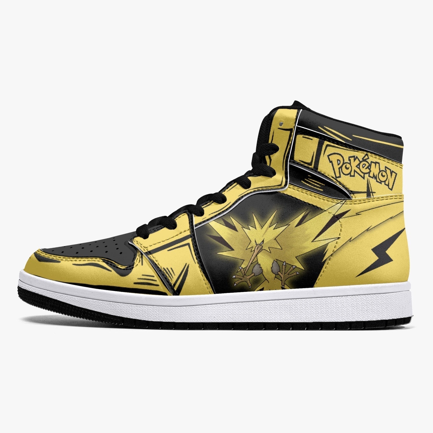 Zapdos Pokemon Mid 1 Basketball Shoes for Kids