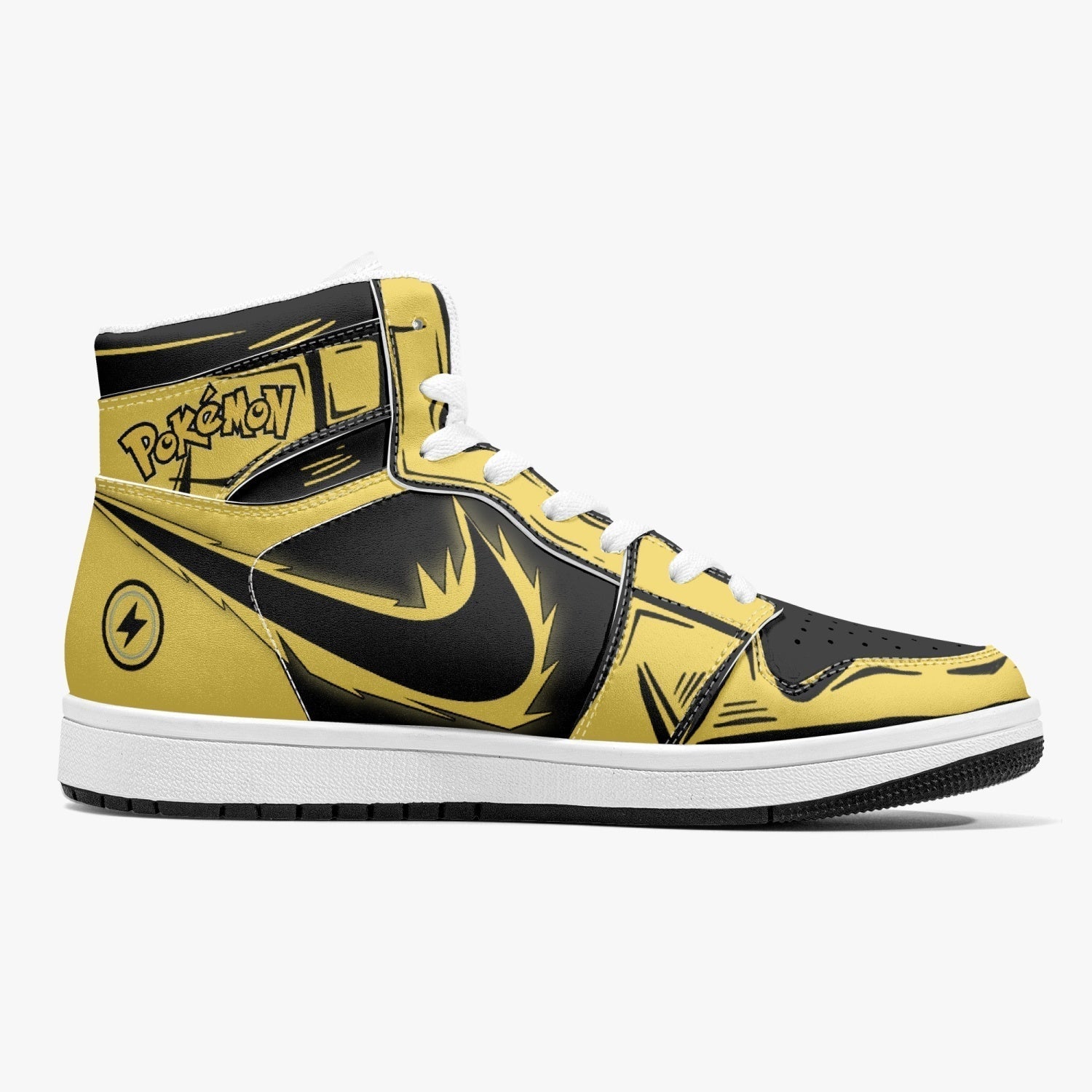 Zapdos Pokemon Mid 1 Basketball Shoes