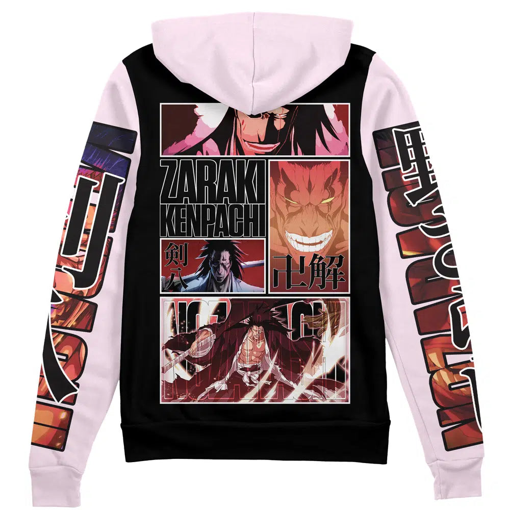 Zaraki Kenpachi TYBWA Bleach Streetwear Zip Hoodie Jacket