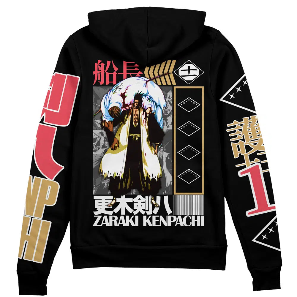 Zaraki Kenpachi TYBWA V2 Bleach Streetwear Zip Hoodie Jacket