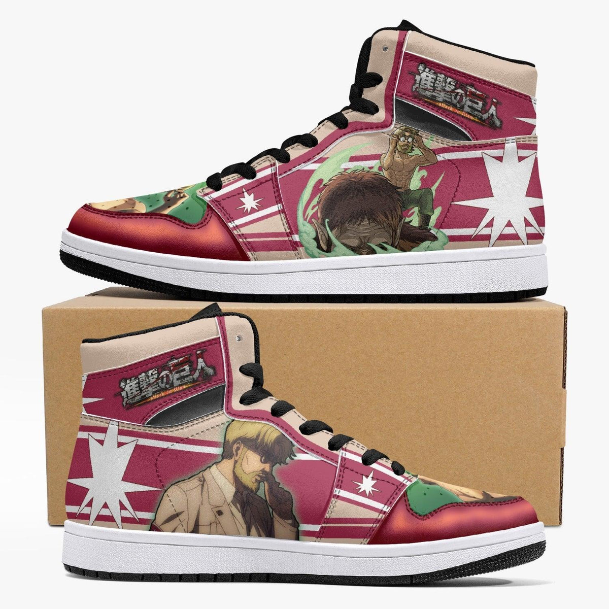 Zeke Yeager Attack on Titan Mid 1 Basketball Shoes for Kids