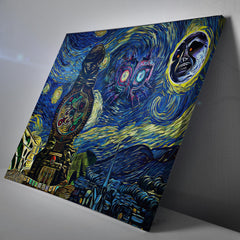 Zelda Majora's Mask Starry Night Clock Town Canvas Print Wall Art
