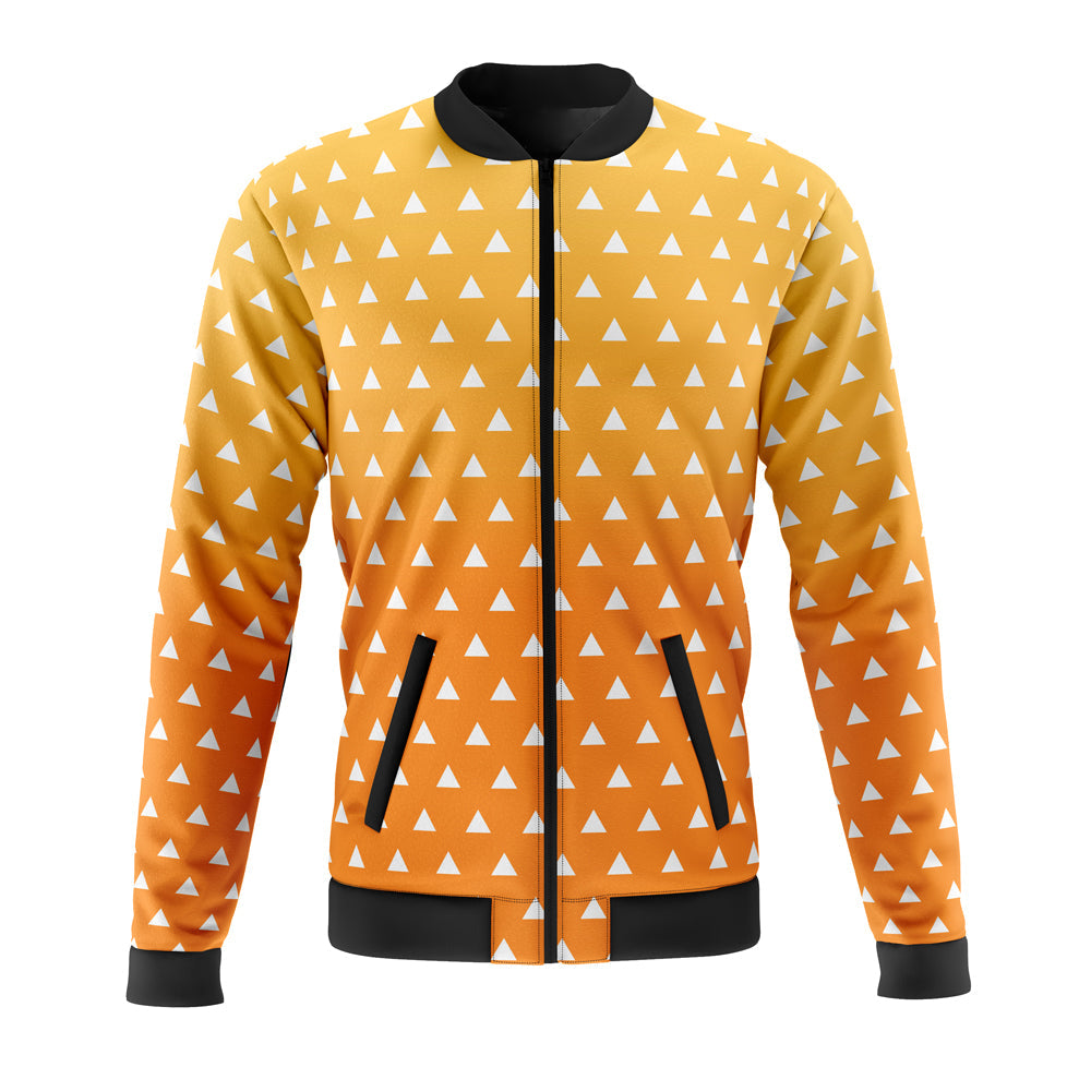 Zenitsu Agatsuma Demon Slayer Quilted Bomber Jacket