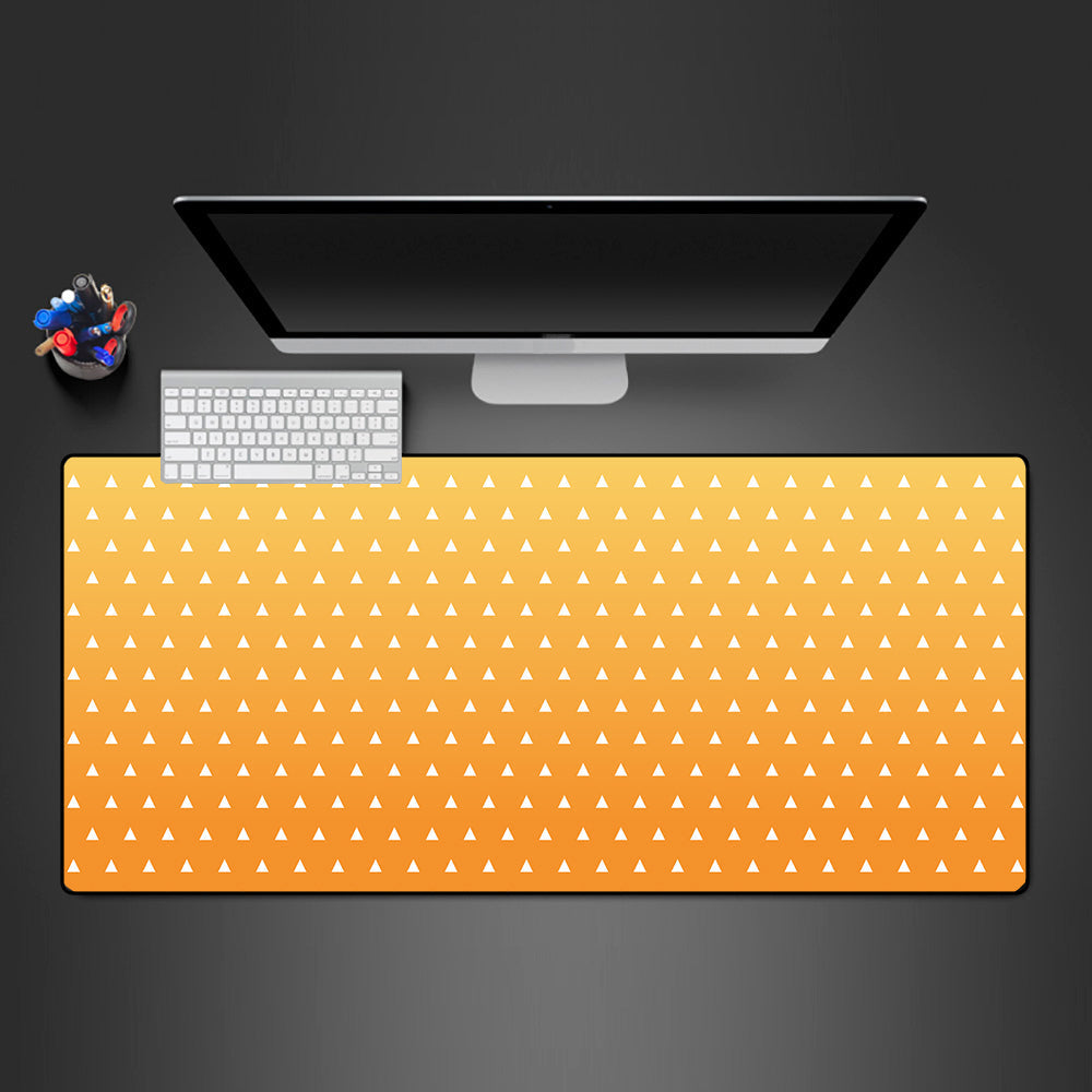 Zenitsu Haori Pattern Design M-XXL Size Gaming Mouse Pad, Computer Desk Mat