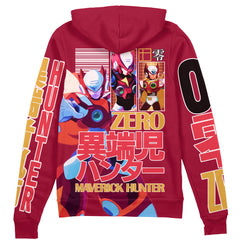 Zero Mega Man" Streetwear Zip Hoodie Jacket