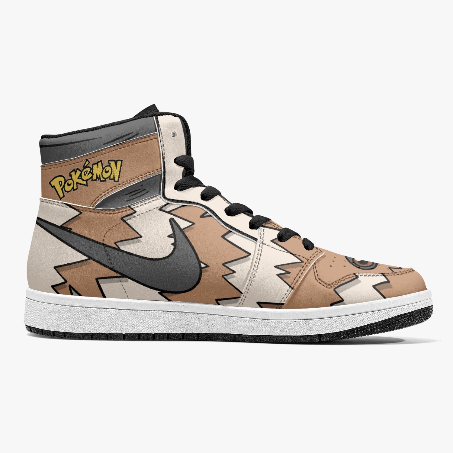 Zigzagoon Pokemon Mid 1 Basketball Shoes