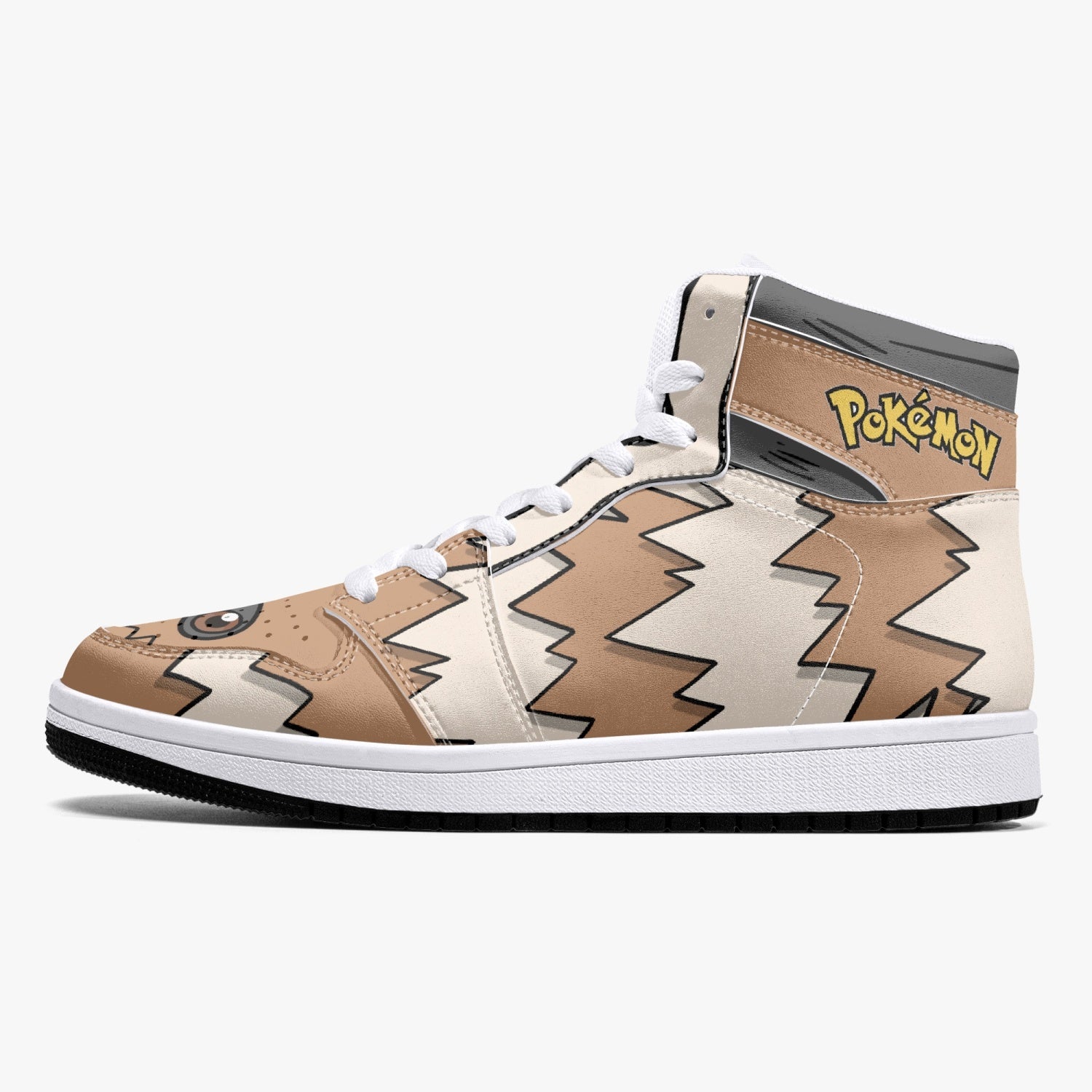 Zigzagoon Pokemon Mid 1 Basketball Shoes