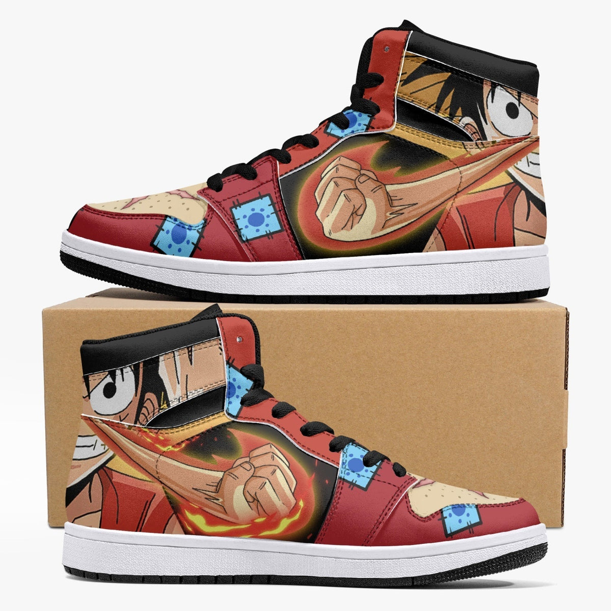 Zoro and Luffy One Piece V2 Mid 1 Basketball Shoes for Kids