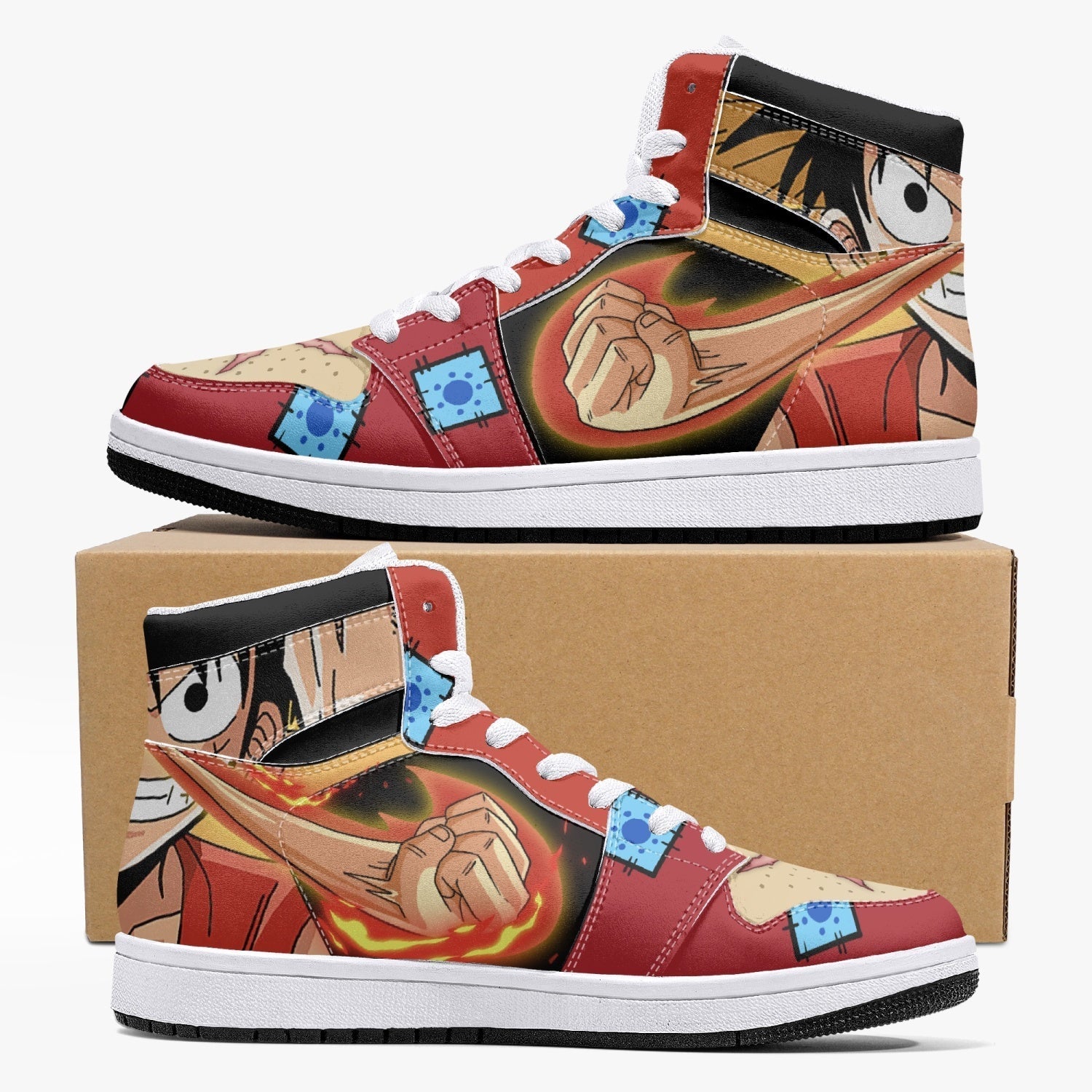 Zoro and Luffy One Piece V2 Mid 1 Basketball Shoes for Kids