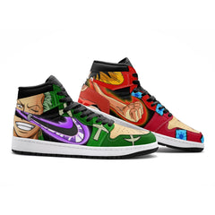 Zoro and Luffy One Piece Mid 1 Basketball Shoes