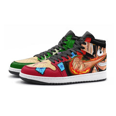 Zoro and Luffy One Piece Mid 1 Basketball Shoes