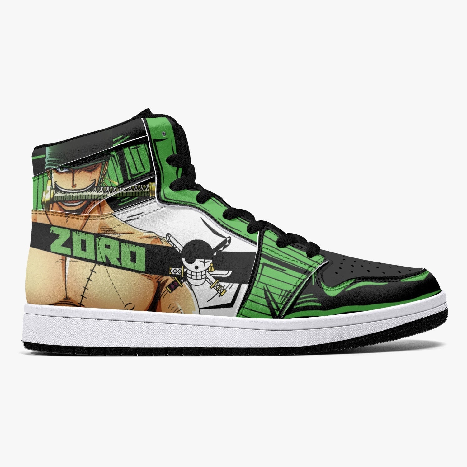 Zoro Roronoa One Piece Mid 1 Basketball Shoes for Kids